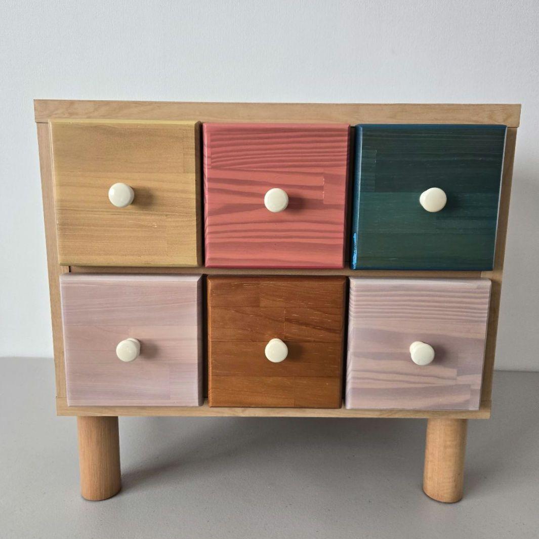 チェスト　カラフル　木製　引き出し　小物入れ　ポップ　かわいい