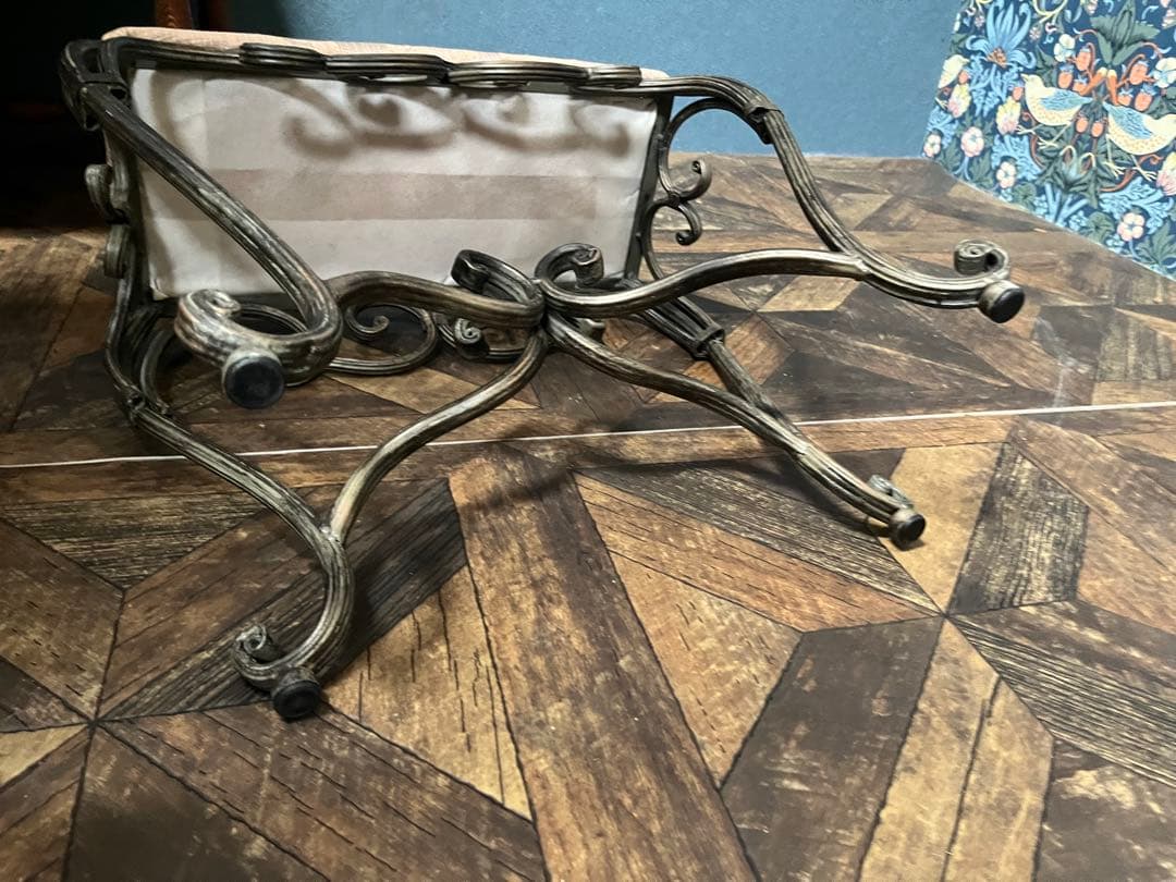 スツール スリム アイアン インテリア アンティーク 猫脚 ビンテージ ショート