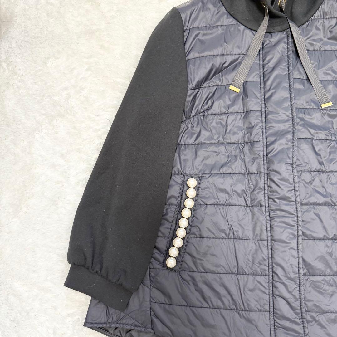 【極美品✨】ローズティアラ　ダンボールニット切替ショートコート　42