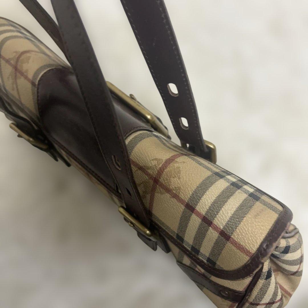 【希少デザイン】バーバリー BURBERRY ミニボストンバッグ ハンドバッグ