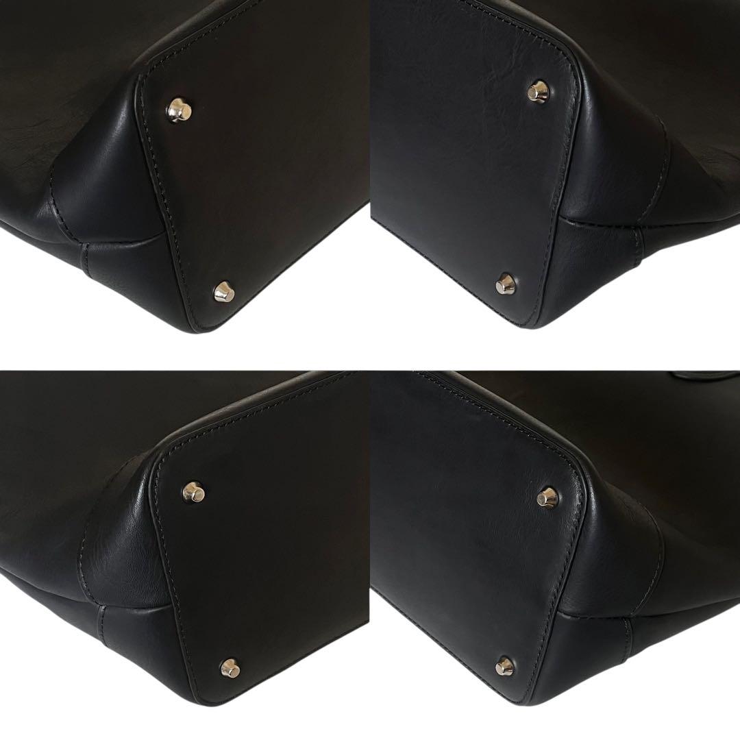 【極美品】epe ベジタブルタンニンレザー スタンダードトート 底鋲 肩掛け 黒