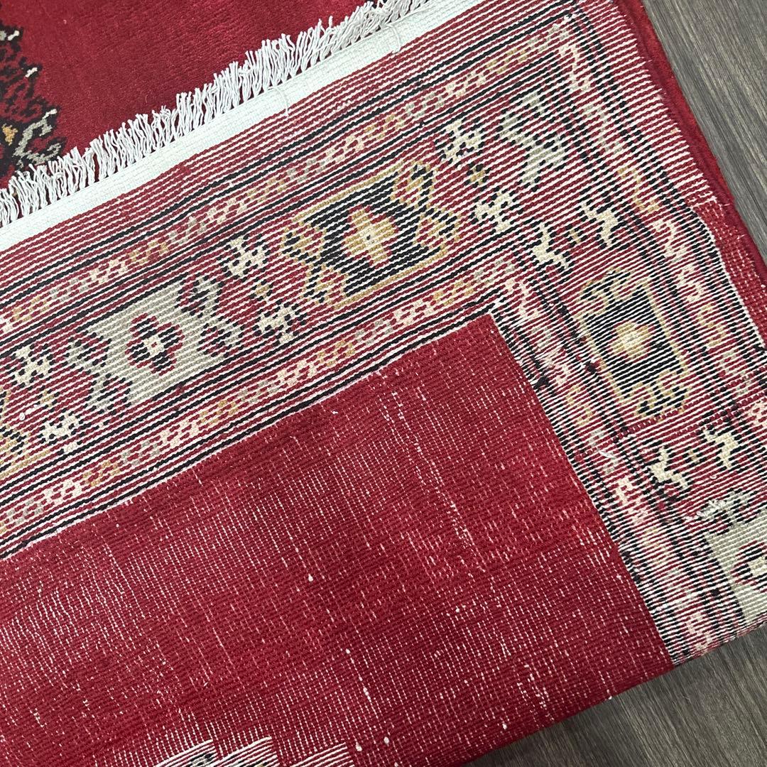 211x123cm赤いオリエンタルラグred carpet walk on❣️❣️