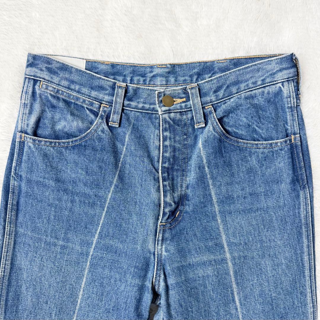 【良品】フミカウチダ　センタープレスデニム　ブーツカットフリンジ　フレア　36