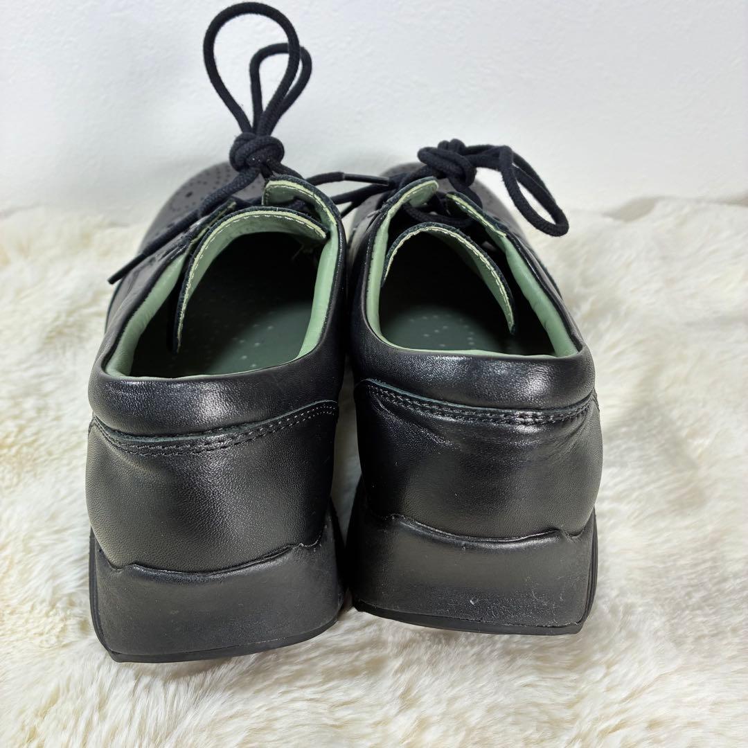 【Xsensible】 極美品　ストレッチウォーカー 37 黒　革　健康　綺麗