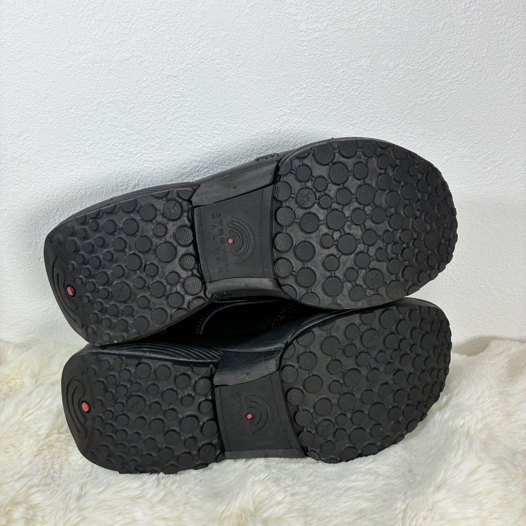 【Xsensible】 極美品　ストレッチウォーカー 37 黒　革　健康　綺麗