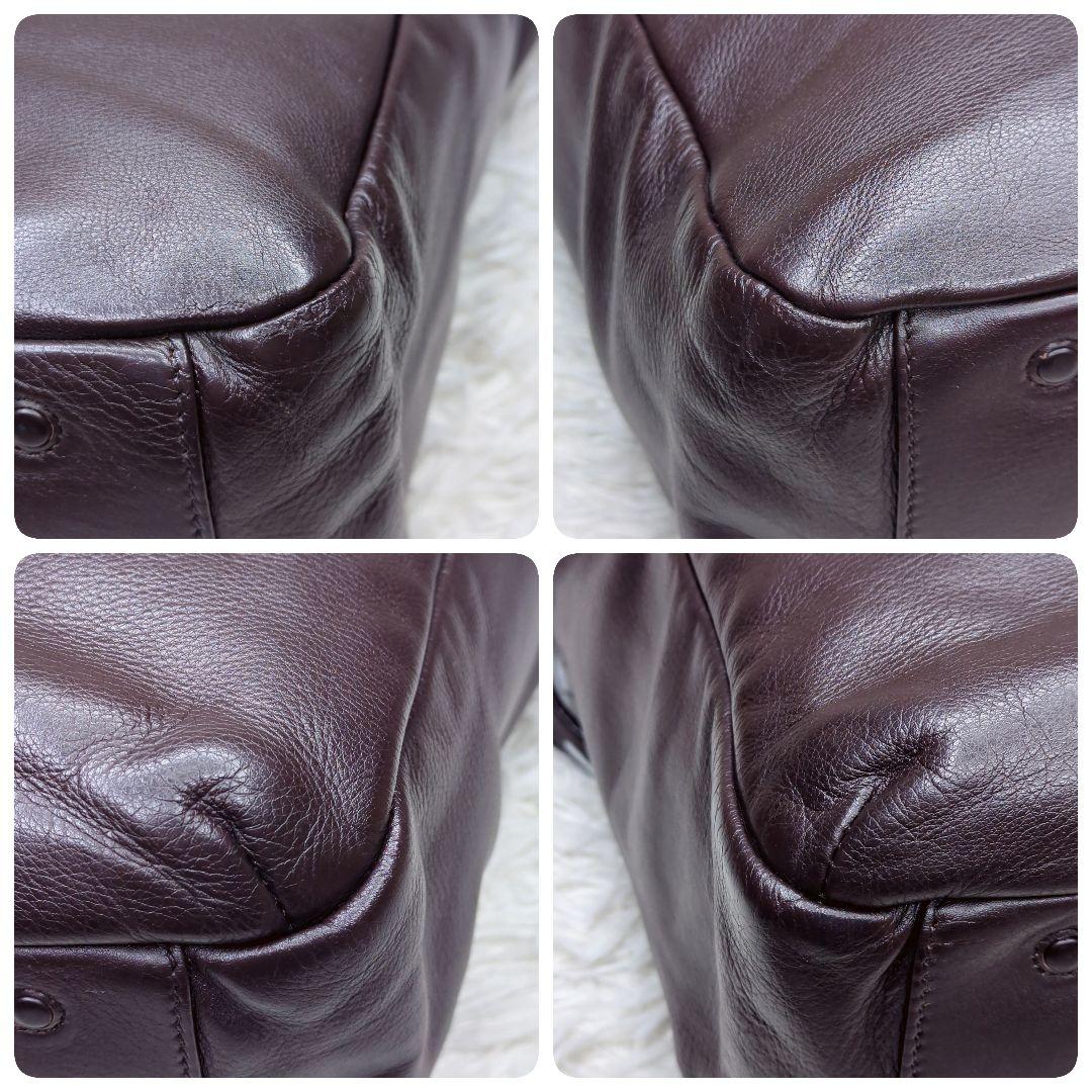 良品✨ダニエル＆ボブ チェルカトーレ ローディ レザー 茶 紫 2way A4可