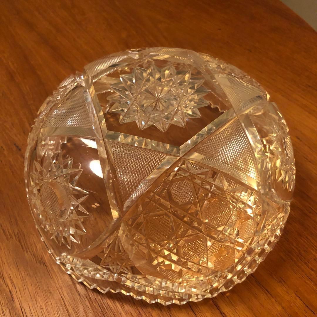 切子鉢　切子　時代物　そうめん鉢　アンティーク