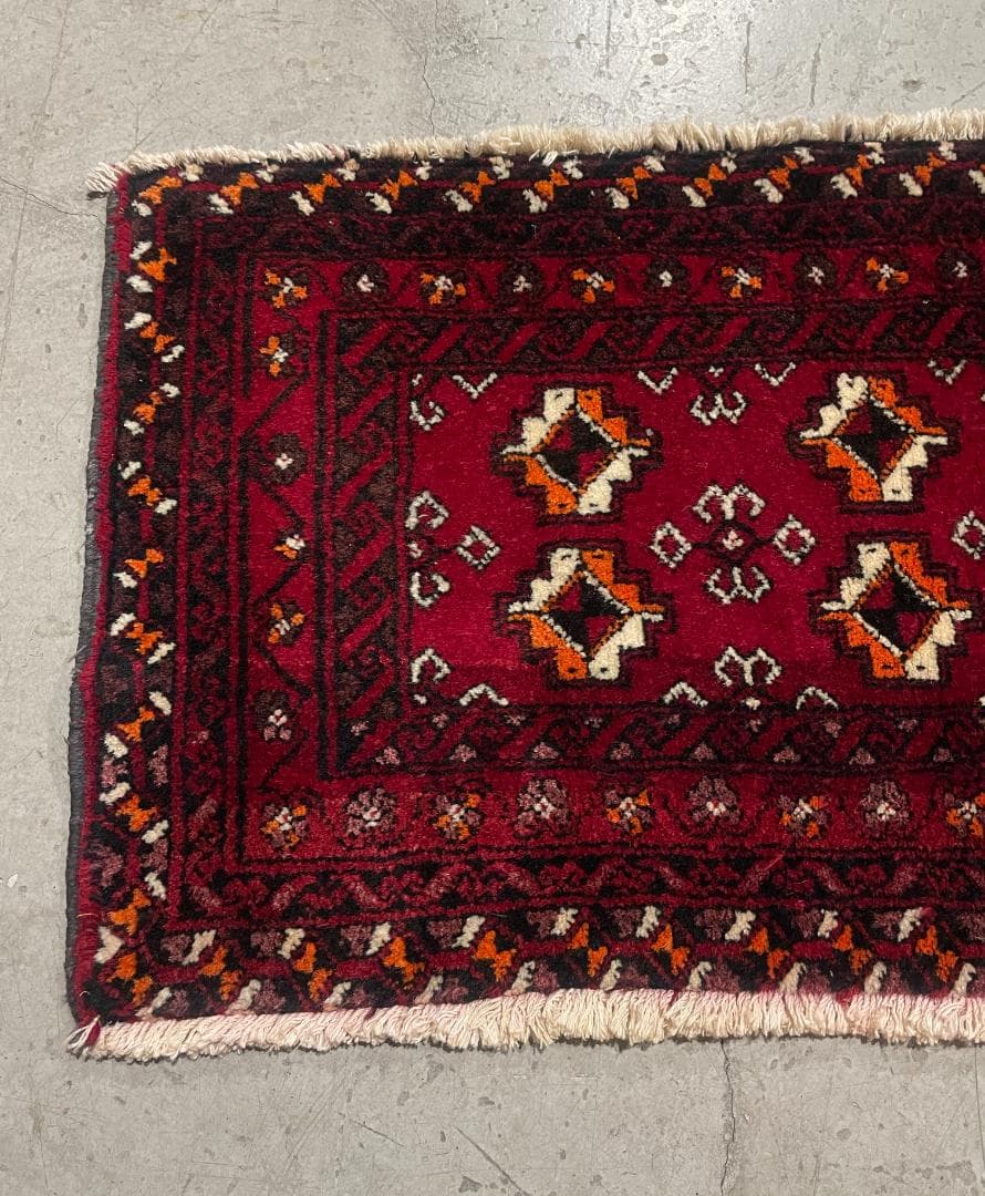 ✧ヴィンテージラグ✧　120cm×50cm　トルバトヘイダリエ　イラン　ギュル