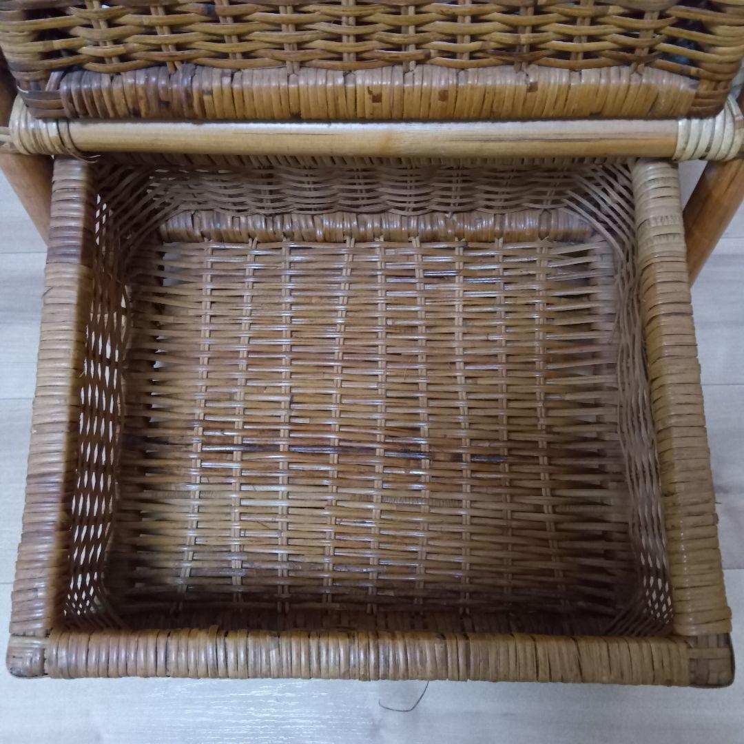 ラタン製 3段引き出しチェスト 籐 棚 チェスト3段 籠