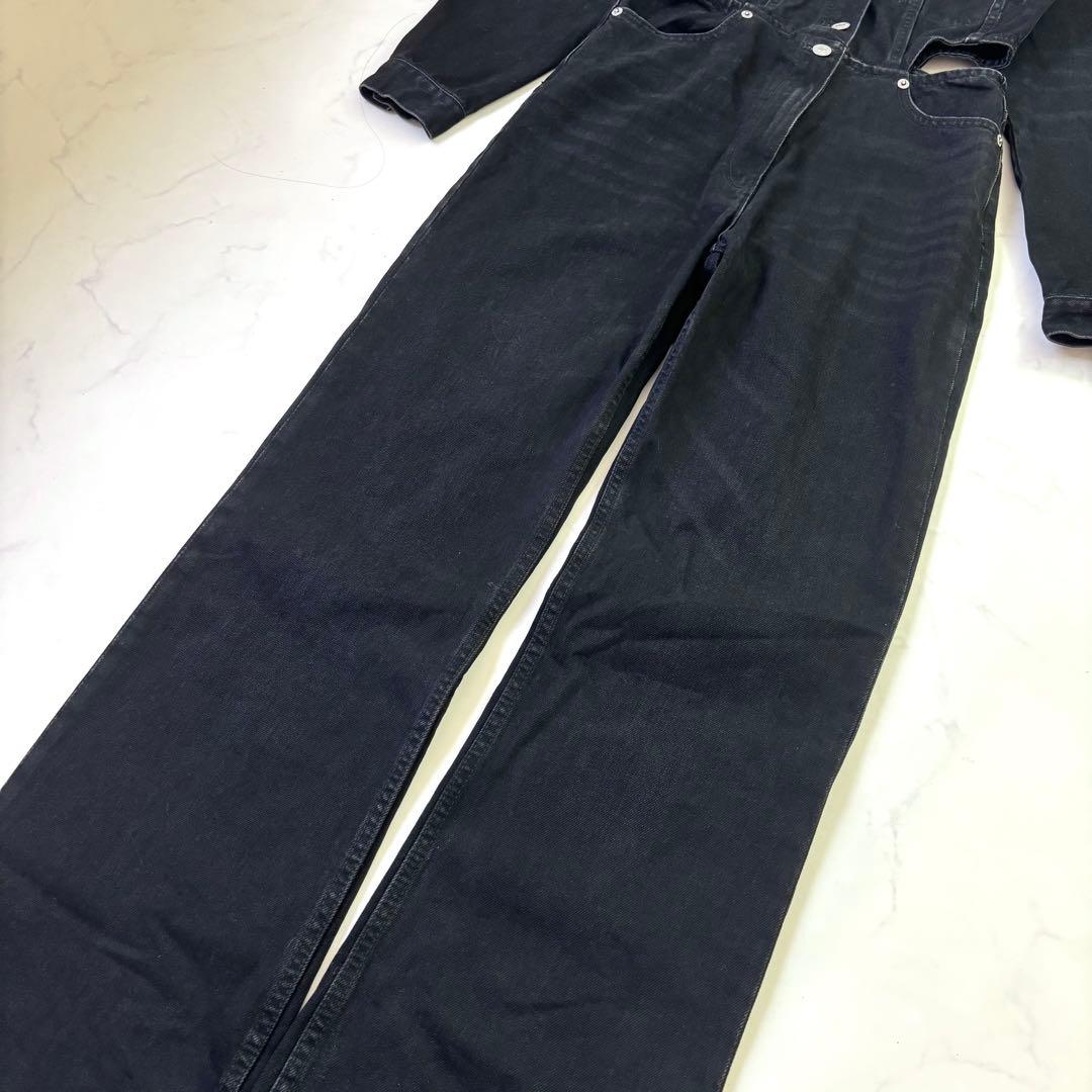 【未使用タグ付き】ザラ フルレングス カットオフ TRFデニム ジャンプスーツ