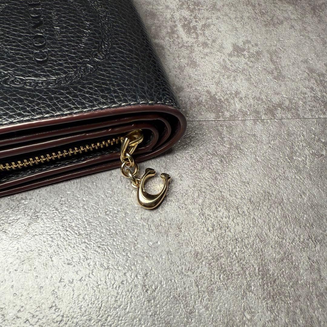 コーチ COACH ロゴ ヘリテージ レザー スナップ 二つ折り財布