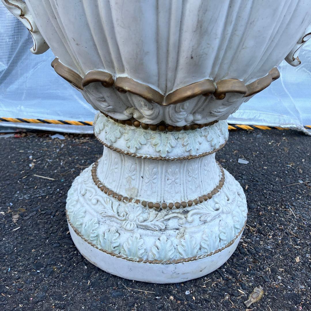 A-1 西洋アンティーク調 天使 薔薇 大型花瓶 オブジェ 置物 ロココ調