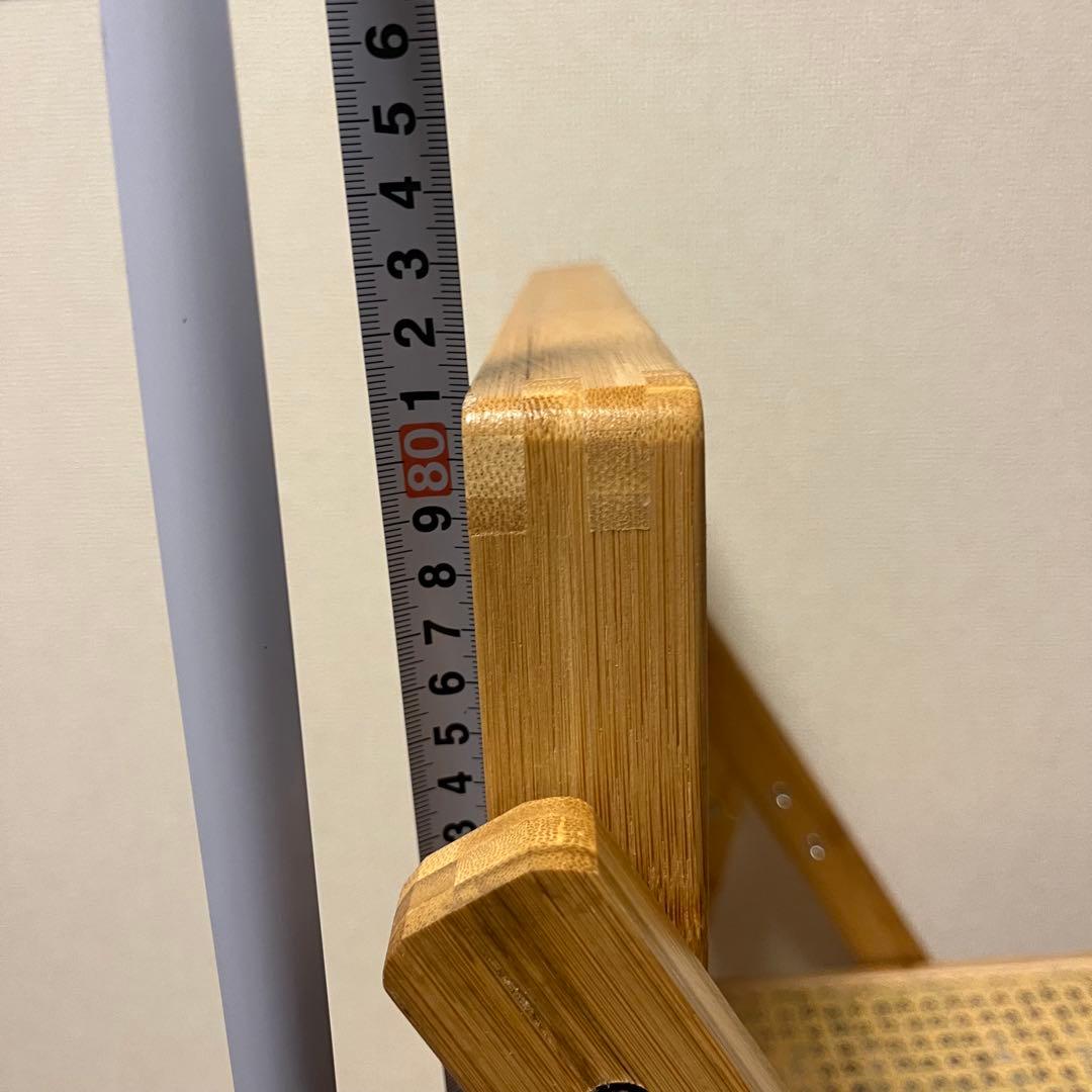 ラタン ダイニングチェア 2脚セット 北欧風 韓国風 折り畳み 座椅子