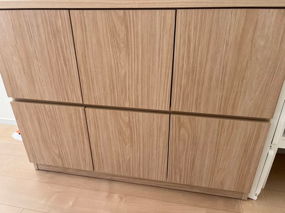 リビング収納　収納棚　　キャビネット　ナチュラル