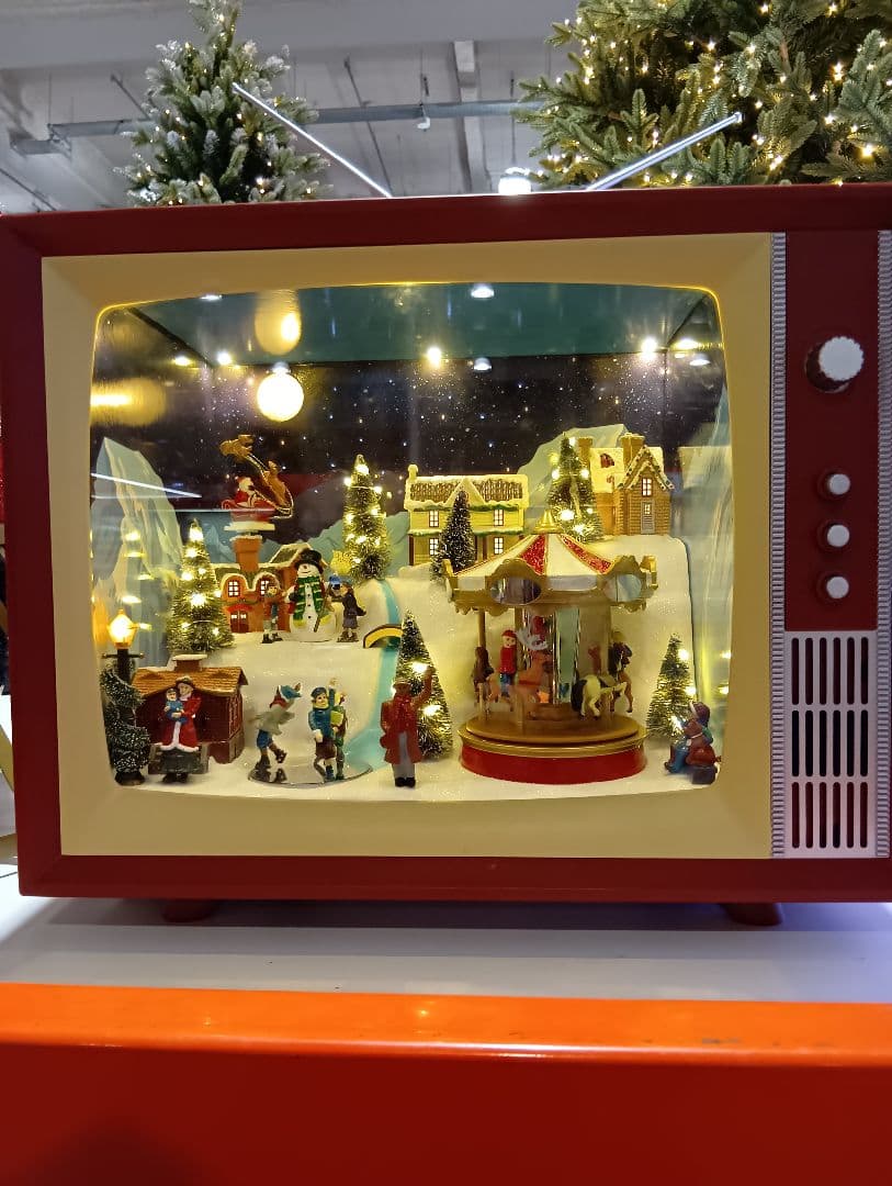 クリスマス　レトロTV ミュージック　ツリー　クラシック　led コストコ