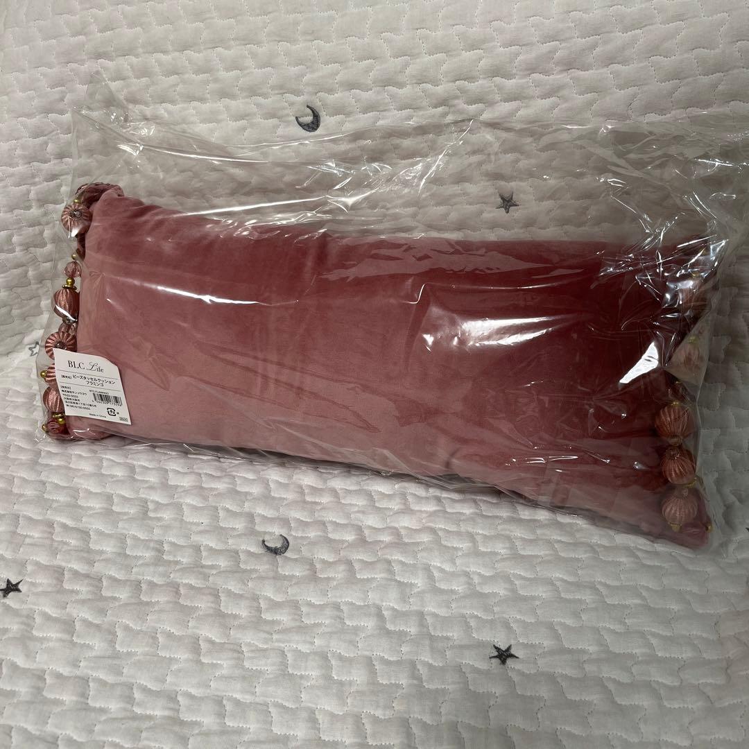 ビーズタッセルクッション　フラミンゴ