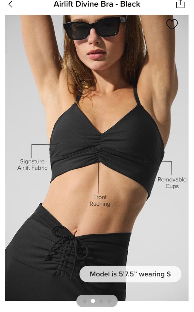 Alo Yoga Airlift Divine Bra - ブラック