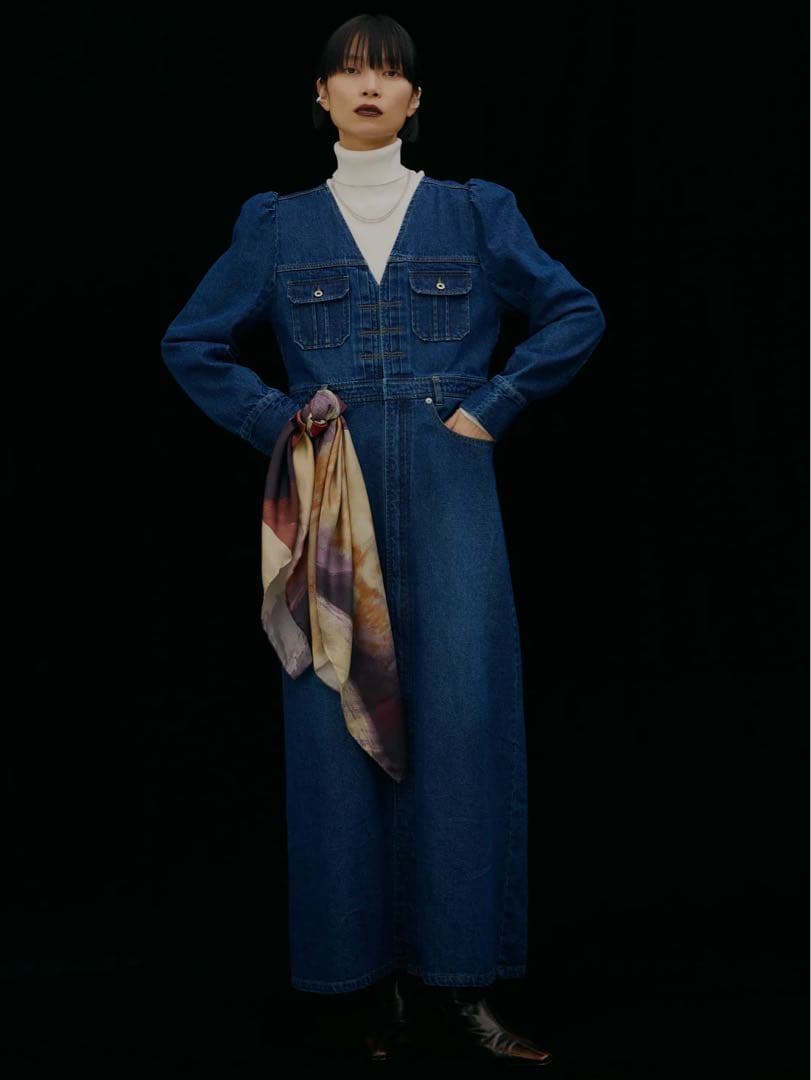 【新品未使用】Ameri Vintage デニムワンピース