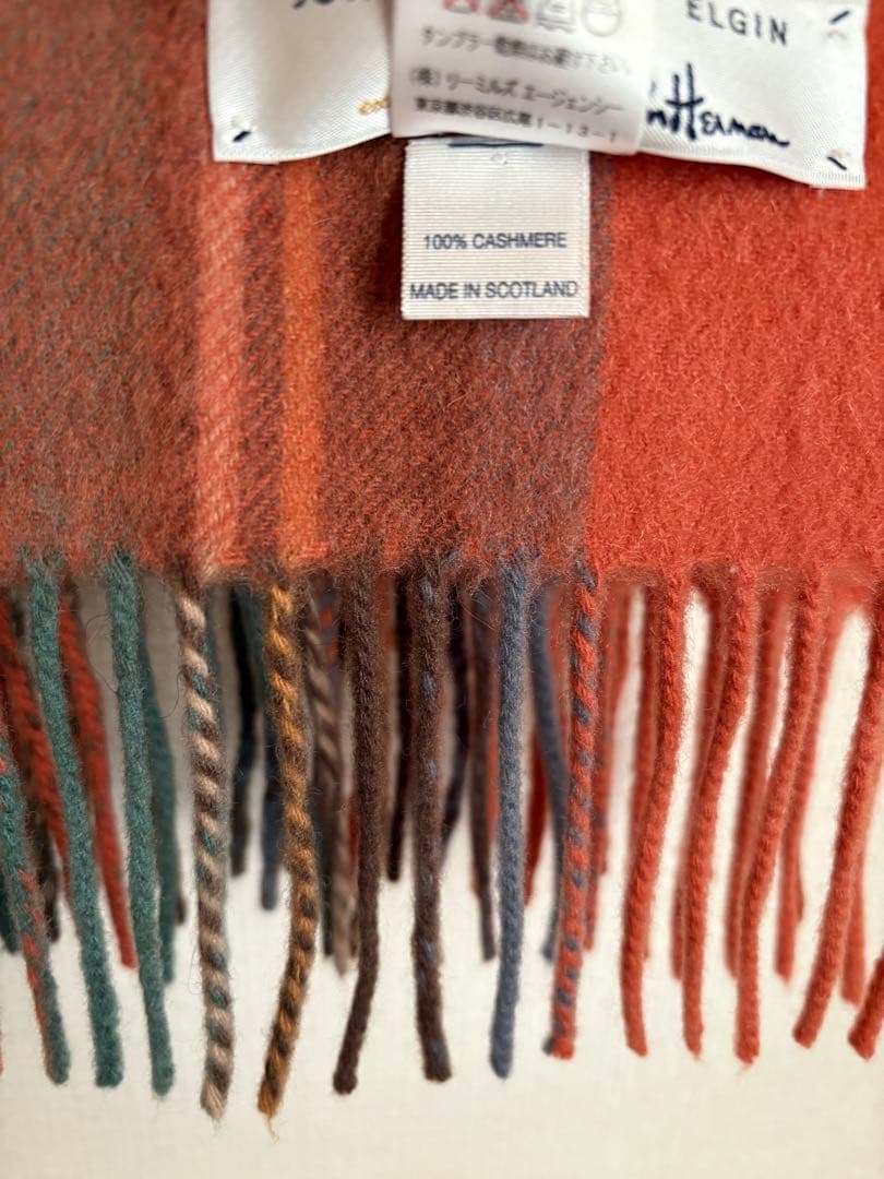 美品　ロンハーマン　Johnstons　カシミヤ　大判ストール