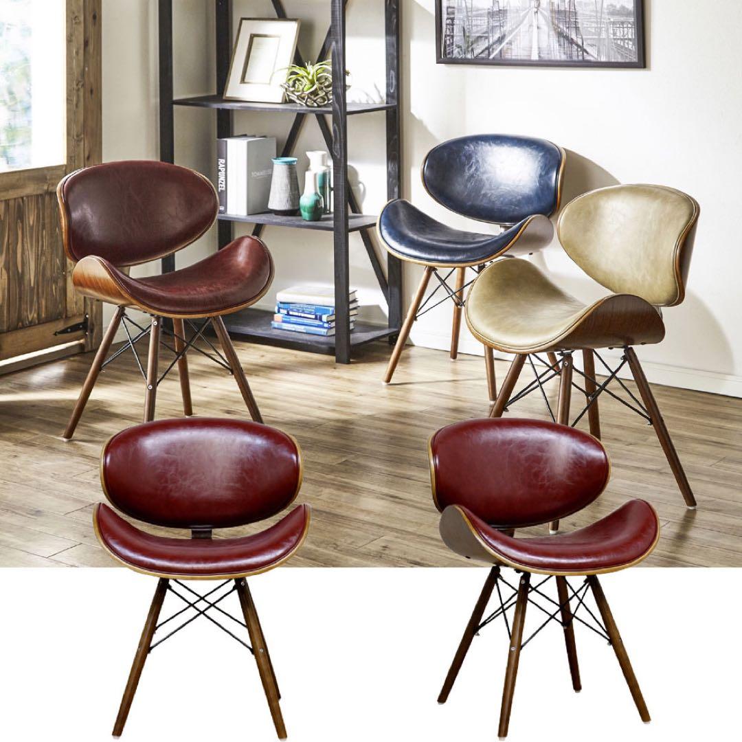 イームズ ダイニングチェア イームズチェア ワイン色ミッドセンチュリー