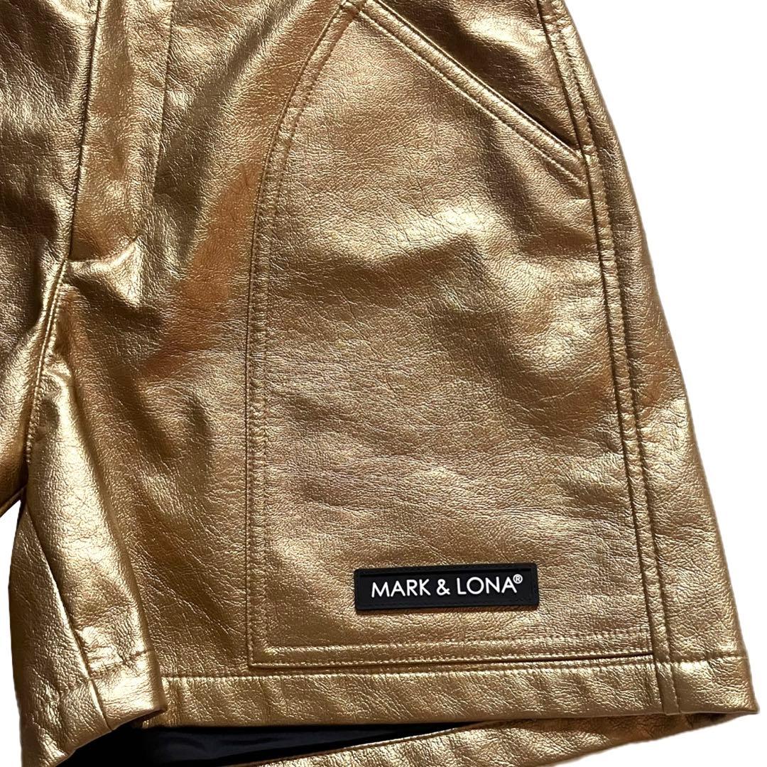 美品 マークアンドロナ ショートパンツ レディース サイズ38 ゴルフ 合成皮革