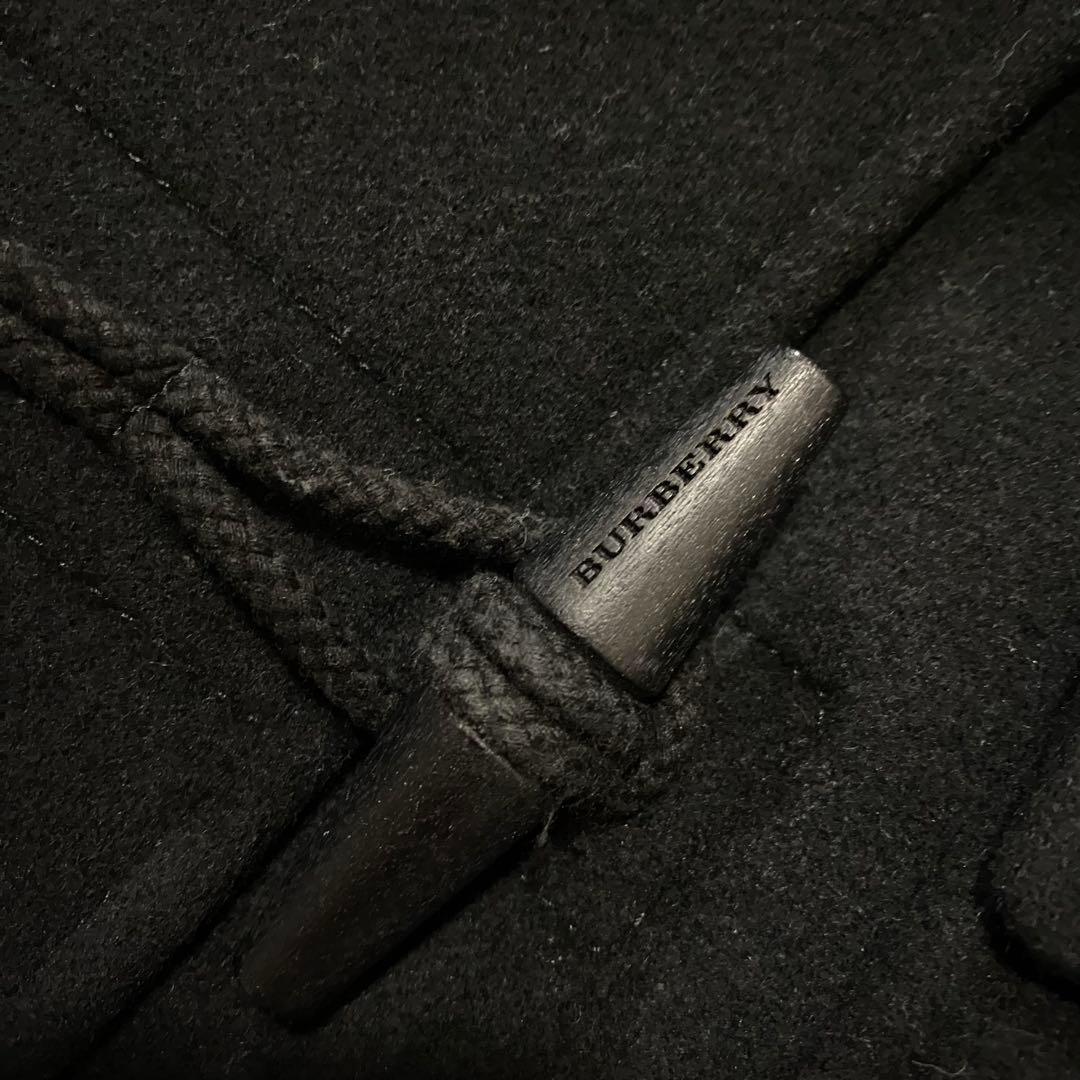 【美品】バーバリーロンドン　ショートダッフルコート　メガチェック　黒　XXL