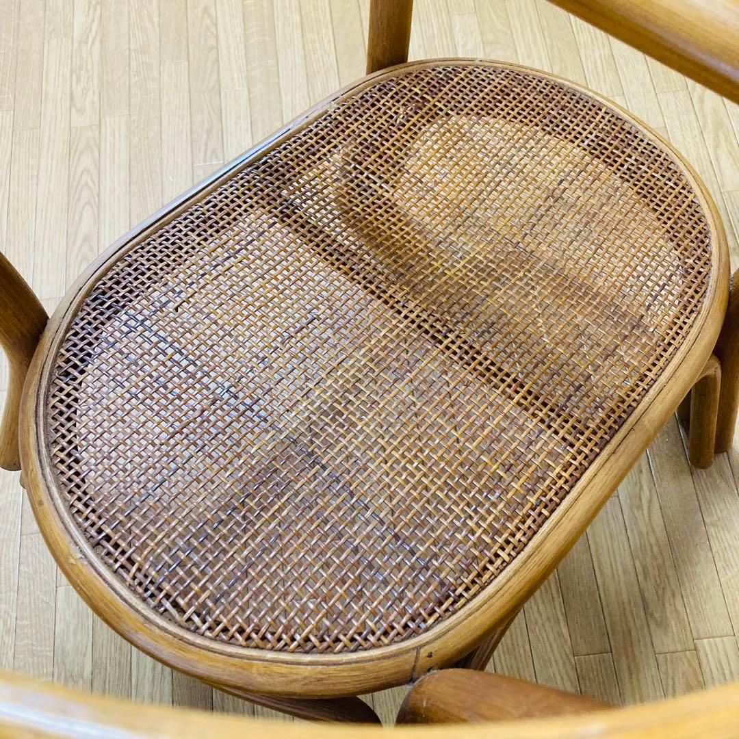 ヴィンテージ　ラタン　ガラス　天然素材　ローテーブル　ガラステーブル