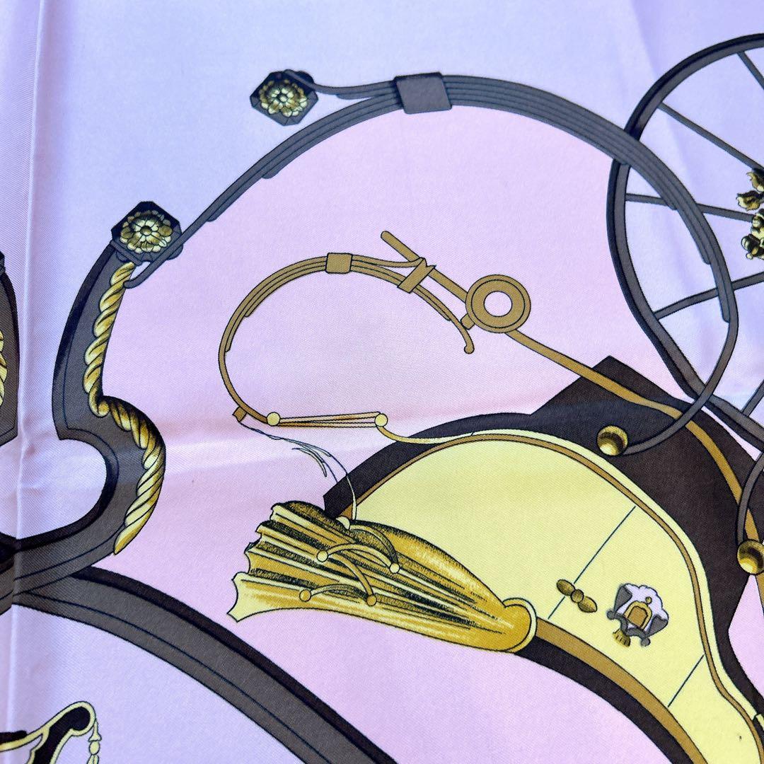 【タグあり】エルメス カレ90 SPRINGS シルクスカーフ ピンク系