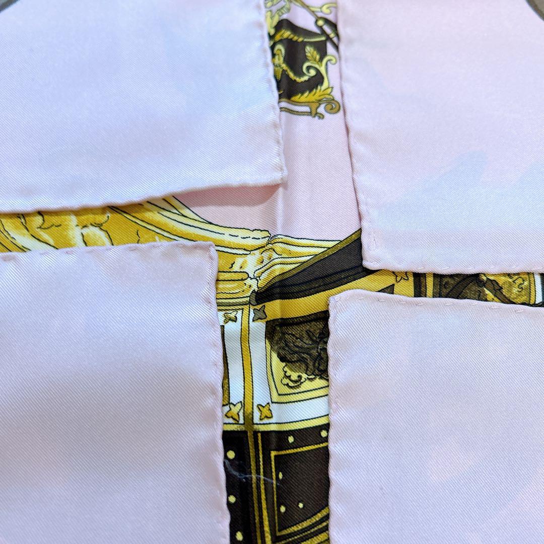 【タグあり】エルメス カレ90 SPRINGS シルクスカーフ ピンク系