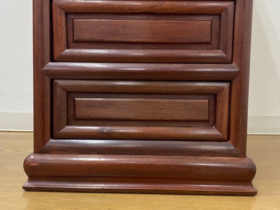 木製 唐木 花梨 チェスト 引き出し タンス インテリア 6杯