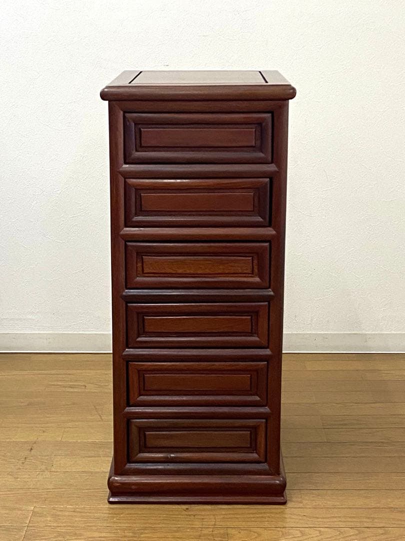 木製 唐木 花梨 チェスト 引き出し タンス インテリア 6杯