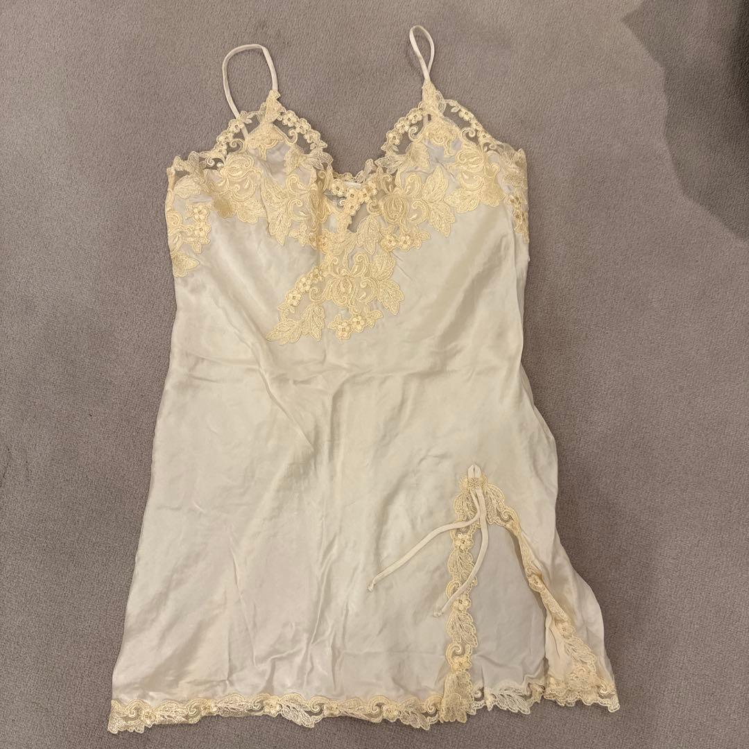 LA PERLA シルク レーススリップ クリーム色