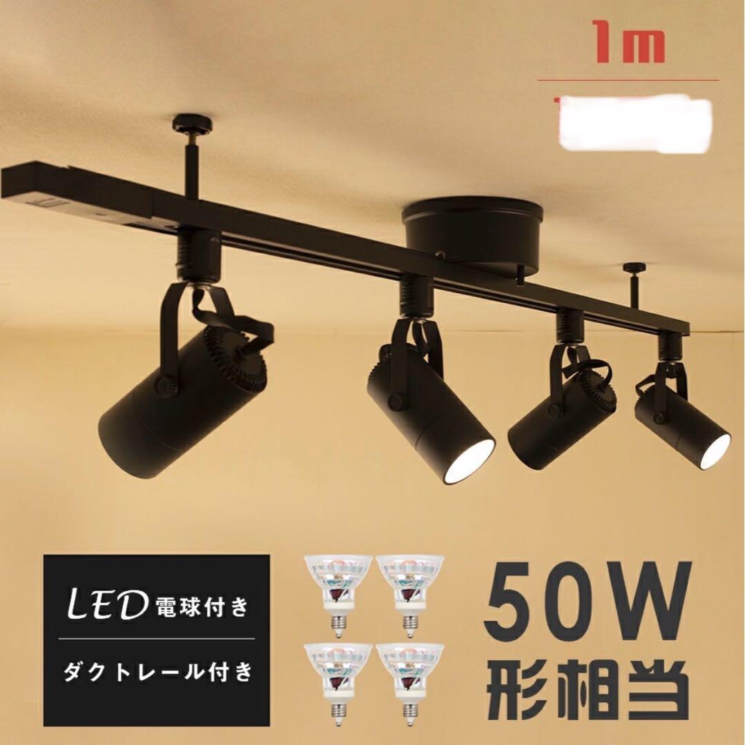 ダクトレール用スポットライト　1m　BLACK　2セット