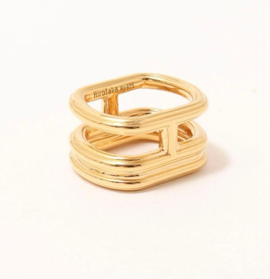 Hirotaka ヒロタカ Sand Dune Layered Ring 10号