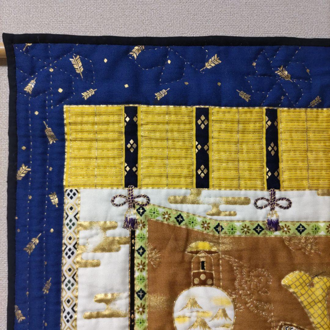 ✨④端午の節句パネル生地タペストリー[金糸使用]✨パッチワークキルトハンドメイド