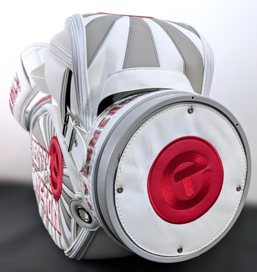 9.5型キャディバッグ　カート型　ホワイト　KABUKI　シングルストラップ