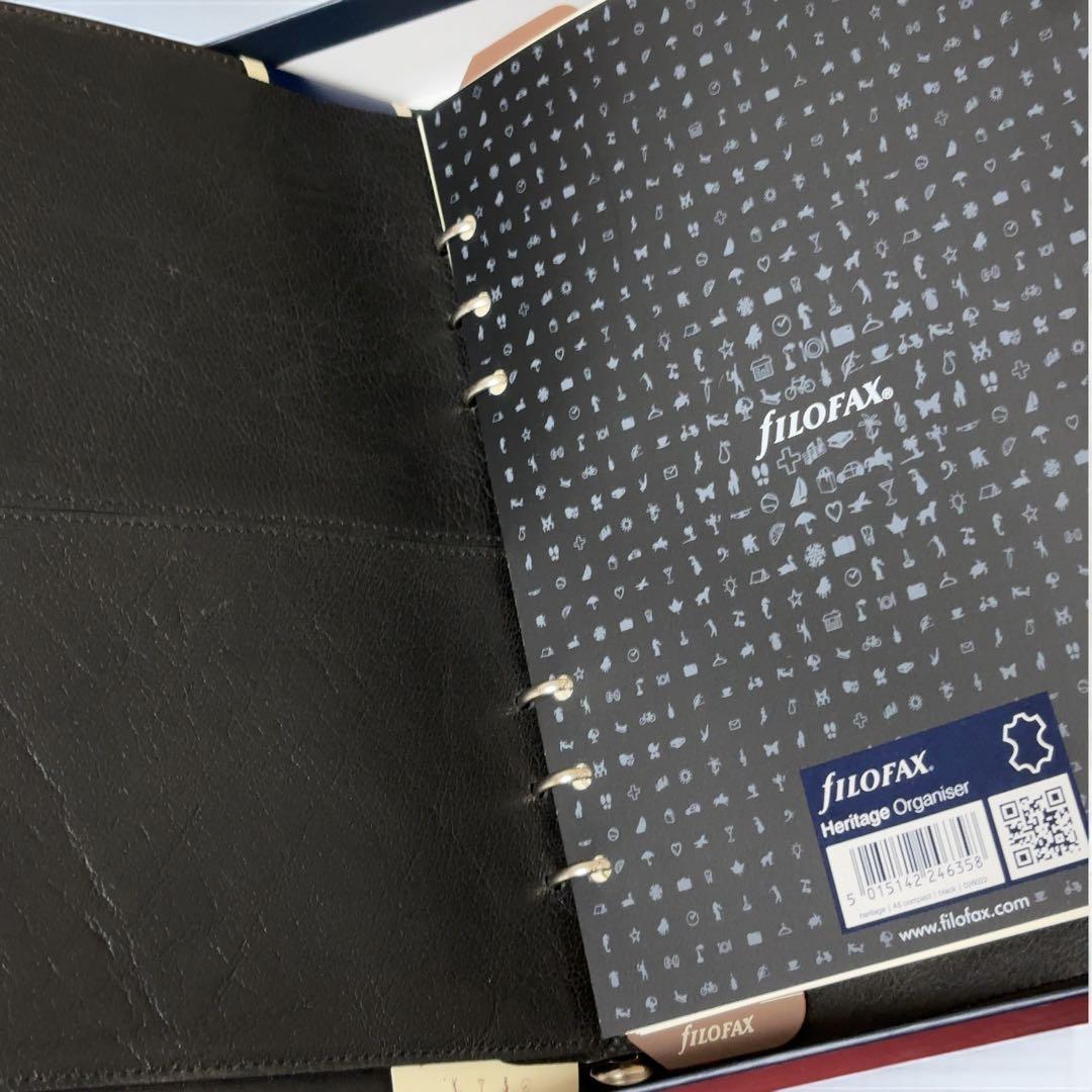 定価3.3万 新品 ファイロファックス ヘリテージ A5 スリム 手帳 本革 黒