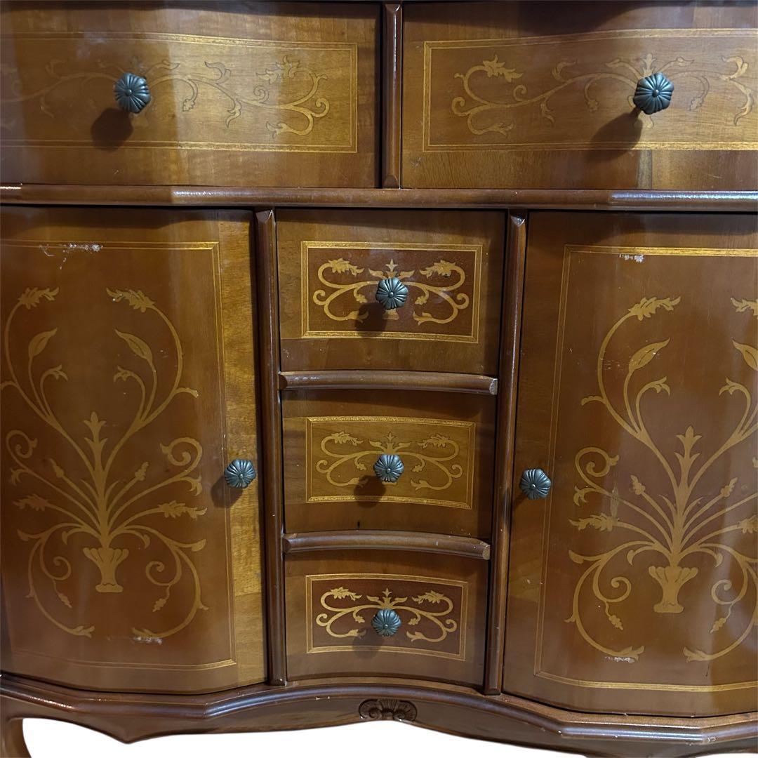 イタリア 家具タロッコ社象嵌デザイン 猫足 ヴェローナ キャビネット