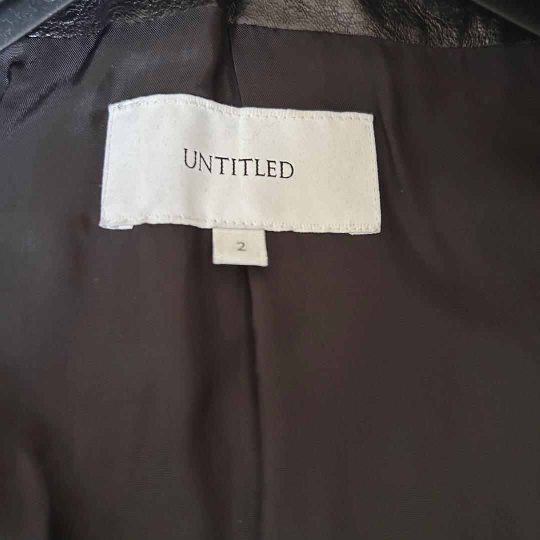 アンタイトル レザージャケット 羊革 ブルーフォックス リアルファー 極美品