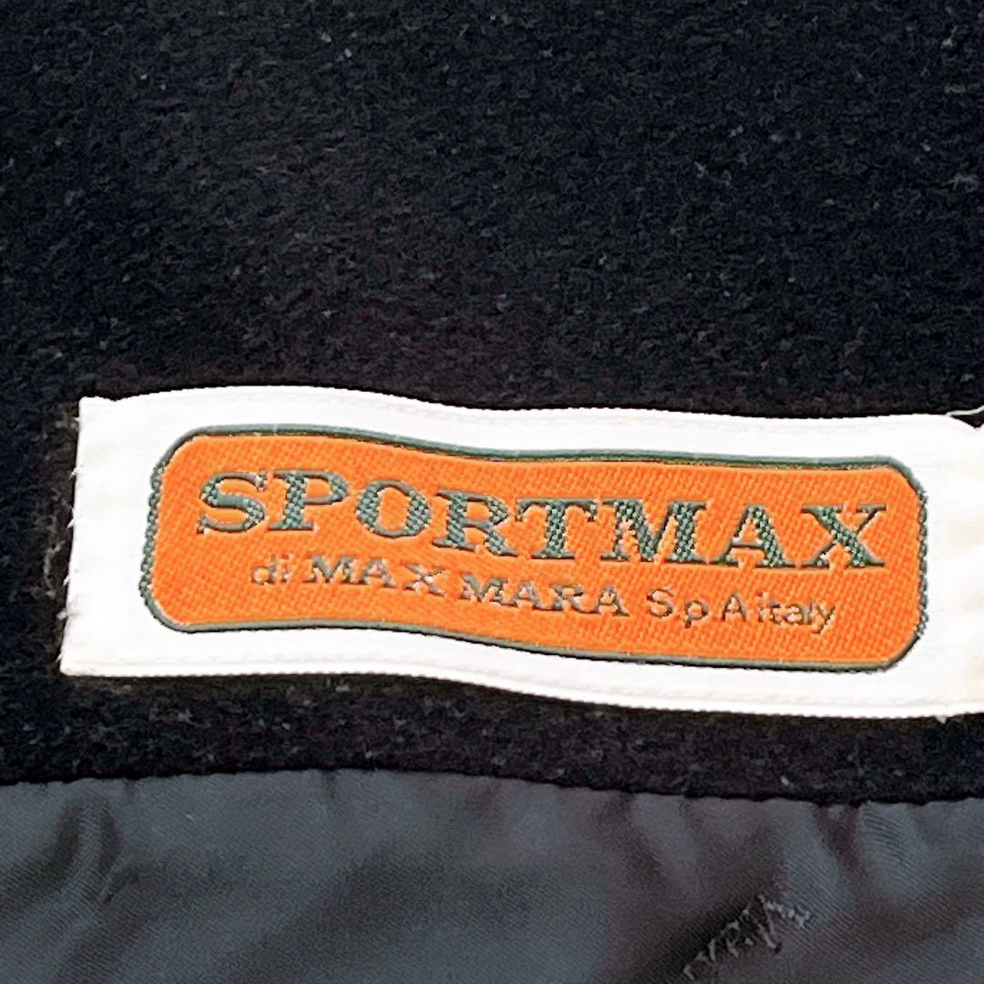 MaxMara sportmax最高級PIACENZAロングコート M ブラック