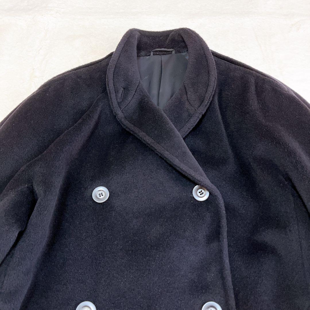 MaxMara sportmax最高級PIACENZAロングコート M ブラック