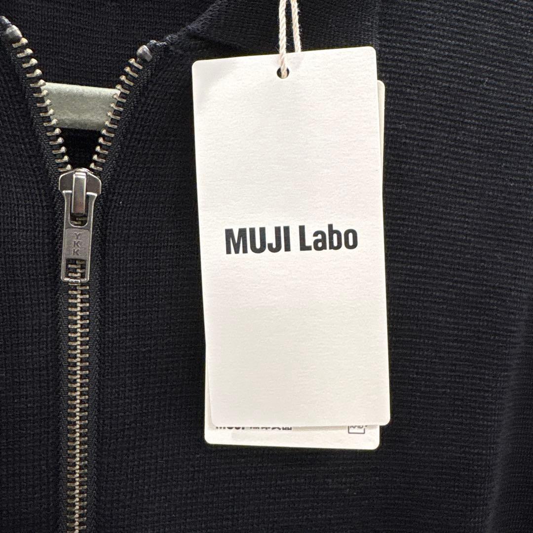 無印良品 Laboオーガニックコットン ジップカーディガン M 黒