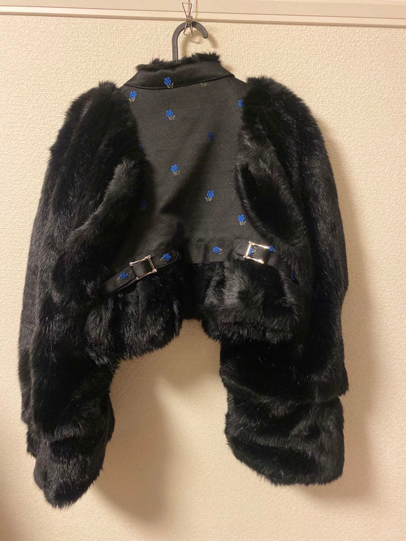 noir kei ninomiya ファー　ライダース　ジャケット　刺繍