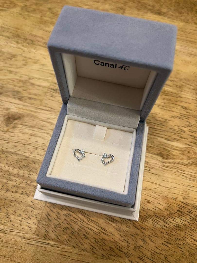 canal4℃(カナルヨンドシー)K10ホワイトゴールド(WG)ピアス