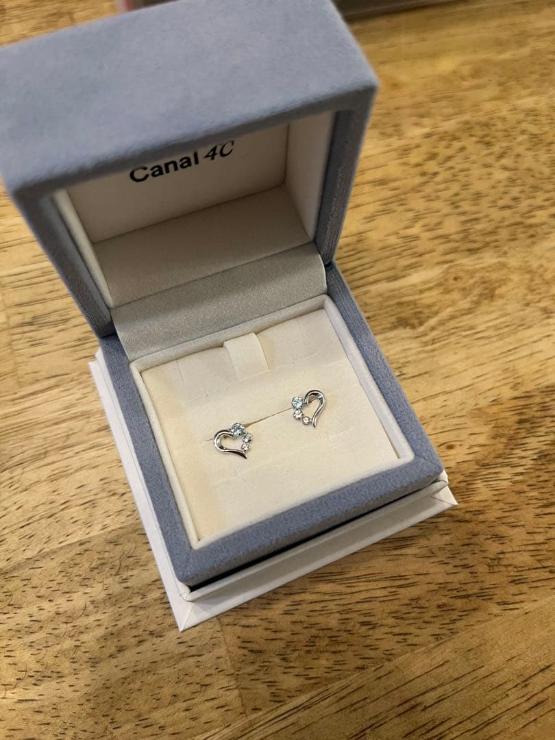 canal4℃(カナルヨンドシー)K10ホワイトゴールド(WG)ピアス