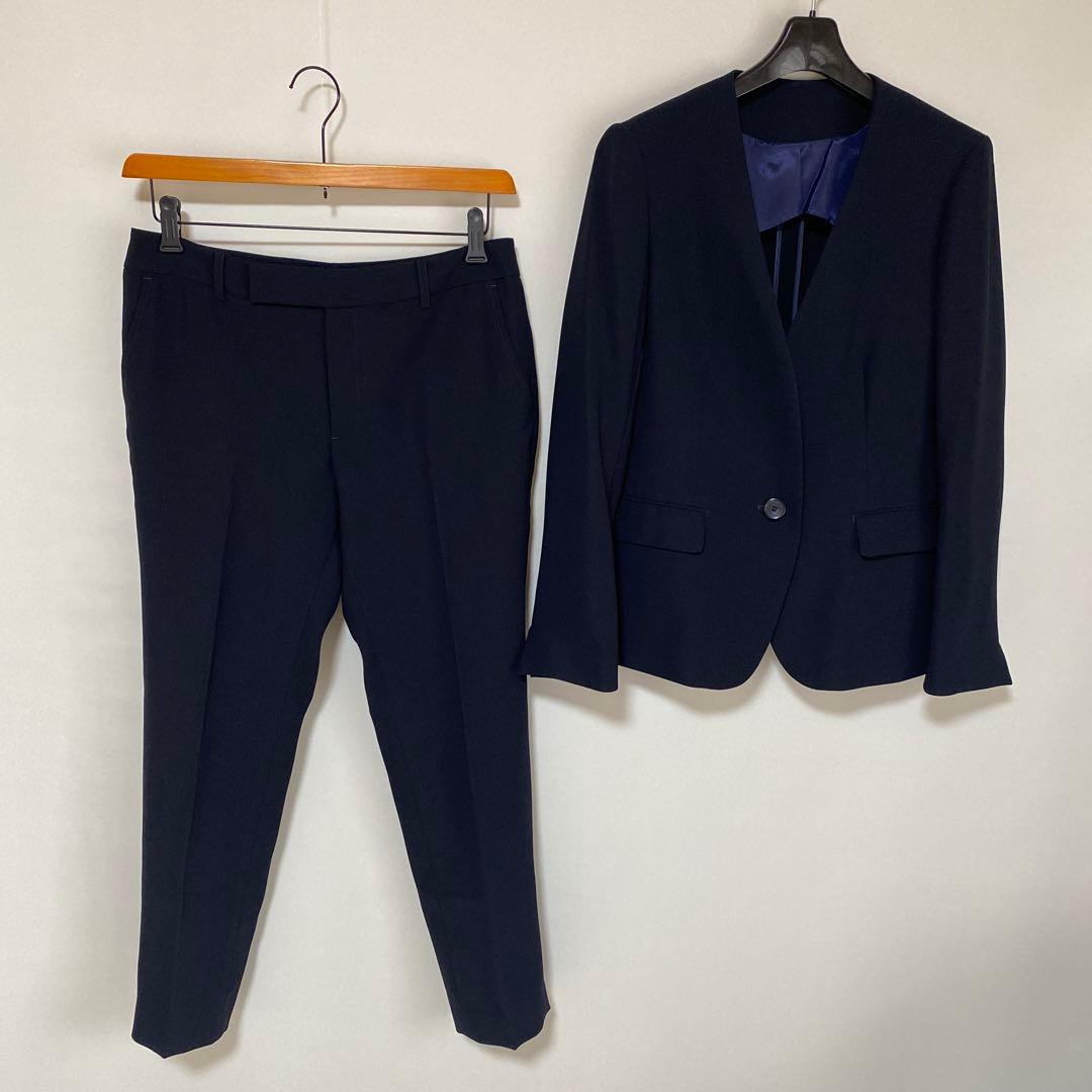 ディースタイル パンツスーツ 42 W80 ストレッチ 営業職 Vカラー DMW