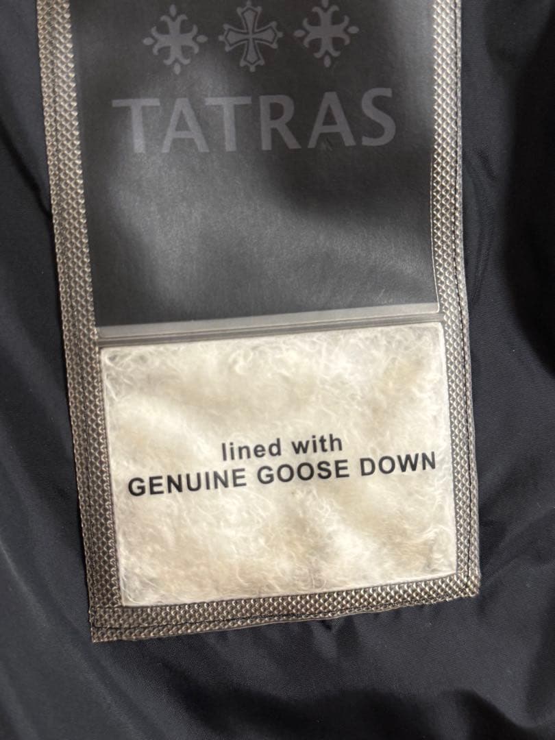 TATRAS フード付きロングダウンジャケット ブラック