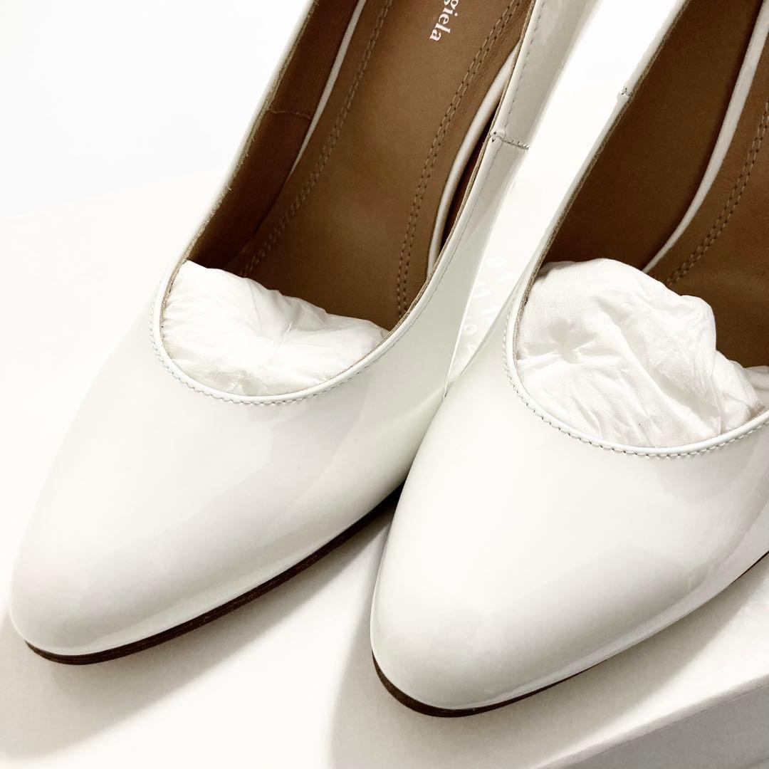 新品 定価12.6万円 MARGIELA マルジェラ パンプス 37 ホワイト