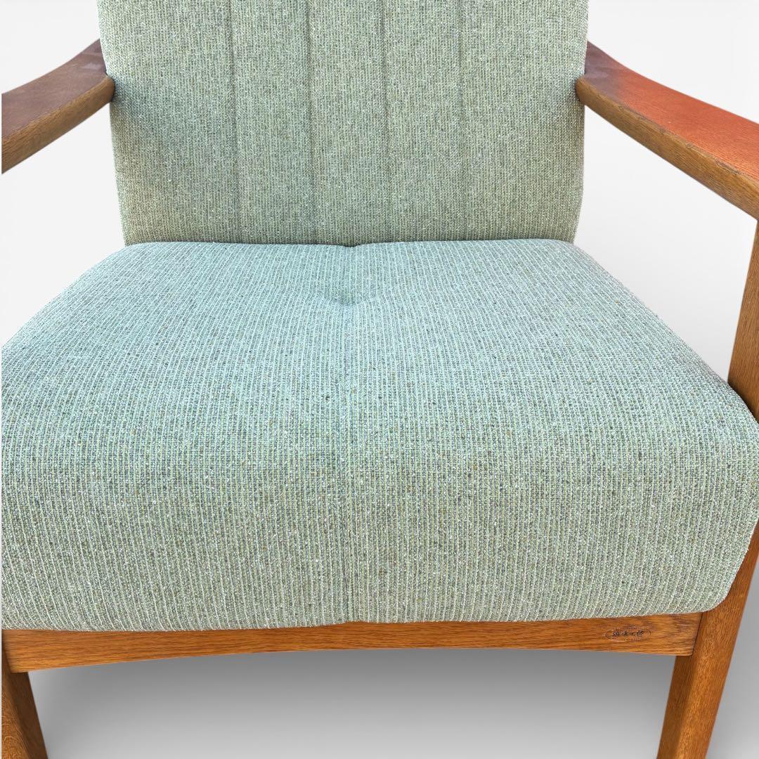 定価9万以上　美品　浜本工芸　チェア　ナラ材　無垢　一枚板　洗濯可　希少　北欧