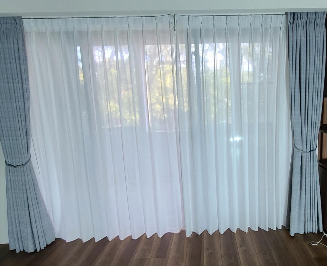 レースカーテン2枚組◆幅163㎝×丈207㎝◆【C-2410KA28】